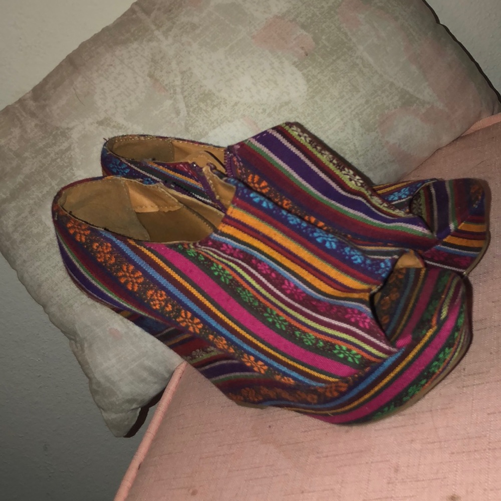Colorful striped wedges